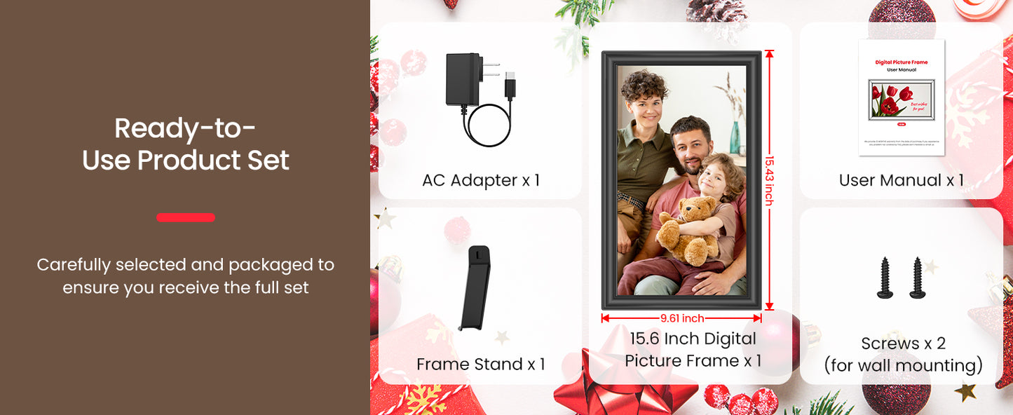 🖼️✨ Frameo Moments™ 15.6” Smart WiFi Memory Frame ✨🖼️
